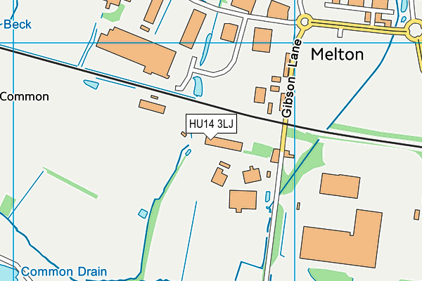 HU14 3LJ map - OS VectorMap District (Ordnance Survey) HU14 3LJ map - OS VectorMap District (Ordnance Survey)