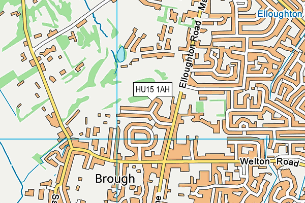 HU15 1AH map - OS VectorMap District (Ordnance Survey) HU15 1AH map - OS VectorMap District (Ordnance Survey)