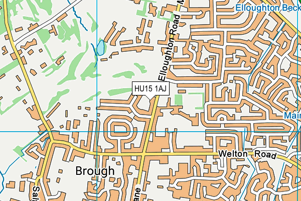 HU15 1AJ map - OS VectorMap District (Ordnance Survey) HU15 1AJ map - OS VectorMap District (Ordnance Survey)