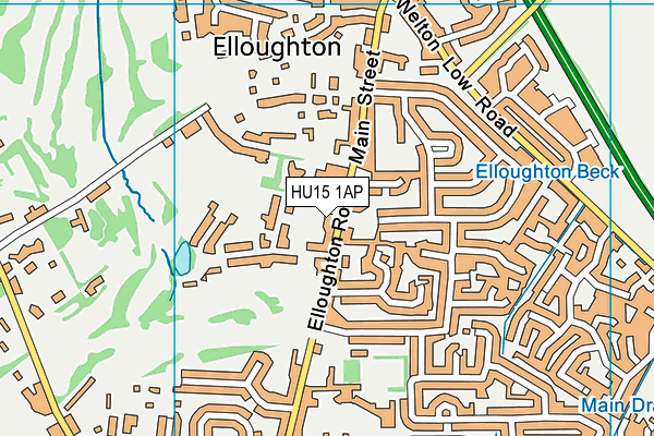 HU15 1AP map - OS VectorMap District (Ordnance Survey) HU15 1AP map - OS VectorMap District (Ordnance Survey)