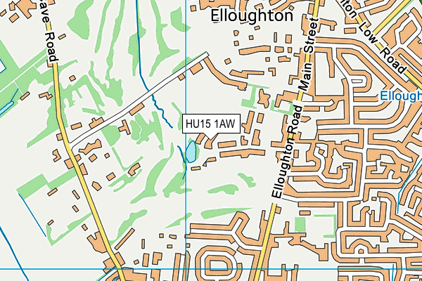 HU15 1AW map - OS VectorMap District (Ordnance Survey) HU15 1AW map - OS VectorMap District (Ordnance Survey)