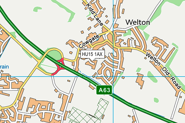 HU15 1AX map - OS VectorMap District (Ordnance Survey) HU15 1AX map - OS VectorMap District (Ordnance Survey)