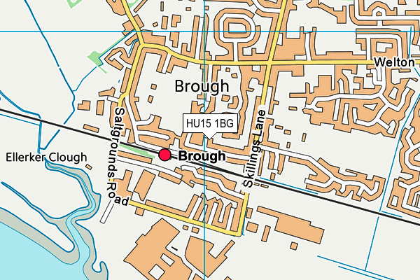 HU15 1BG map - OS VectorMap District (Ordnance Survey)