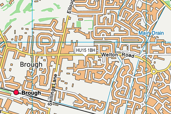 HU15 1BH map - OS VectorMap District (Ordnance Survey)