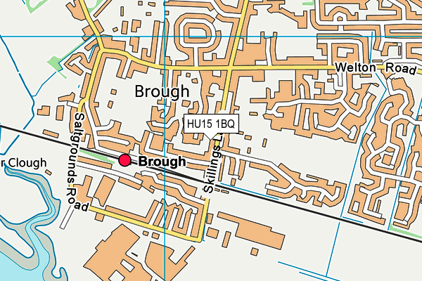 HU15 1BQ map - OS VectorMap District (Ordnance Survey)