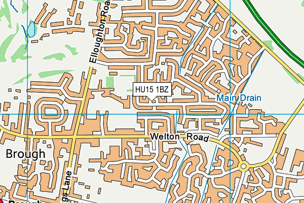 HU15 1BZ map - OS VectorMap District (Ordnance Survey) HU15 1BZ map - OS VectorMap District (Ordnance Survey)