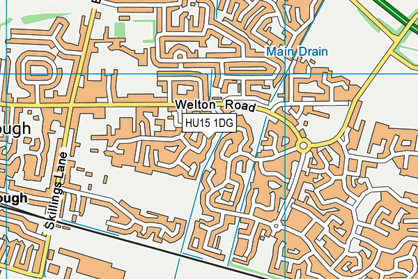 HU15 1DG map - OS VectorMap District (Ordnance Survey) HU15 1DG map - OS VectorMap District (Ordnance Survey)