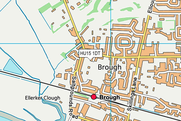 HU15 1DT map - OS VectorMap District (Ordnance Survey)