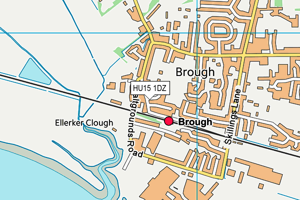 HU15 1DZ map - OS VectorMap District (Ordnance Survey)