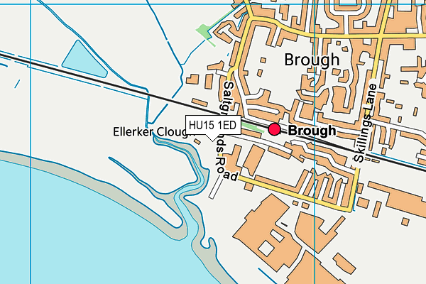 HU15 1ED map - OS VectorMap District (Ordnance Survey)