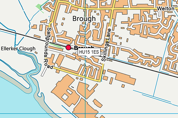 HU15 1ES map - OS VectorMap District (Ordnance Survey)