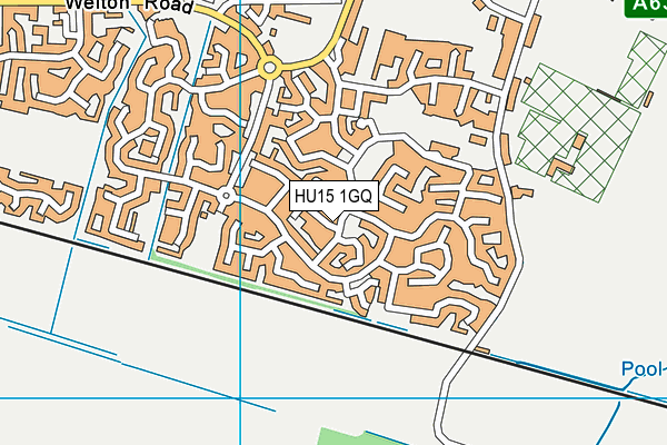 HU15 1GQ map - OS VectorMap District (Ordnance Survey)