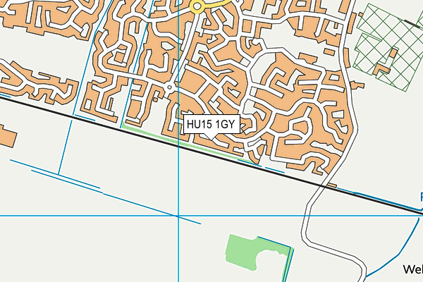 HU15 1GY map - OS VectorMap District (Ordnance Survey) HU15 1GY map - OS VectorMap District (Ordnance Survey)