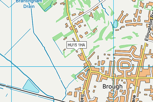 HU15 1HA map - OS VectorMap District (Ordnance Survey)