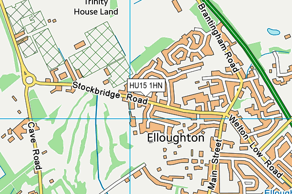 HU15 1HN map - OS VectorMap District (Ordnance Survey)