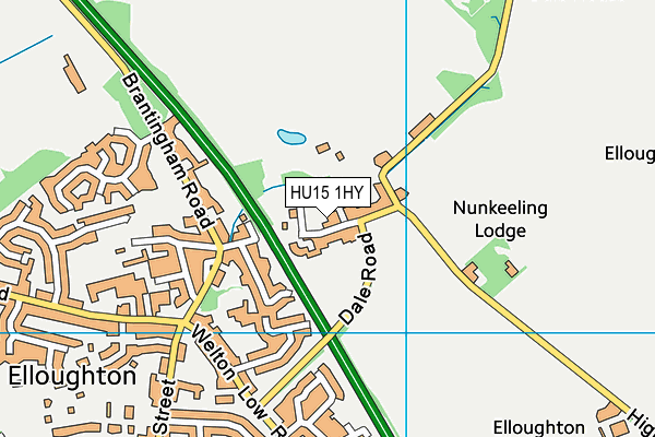 HU15 1HY map - OS VectorMap District (Ordnance Survey) HU15 1HY map - OS VectorMap District (Ordnance Survey)