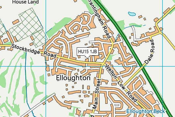 HU15 1JB map - OS VectorMap District (Ordnance Survey) HU15 1JB map - OS VectorMap District (Ordnance Survey)