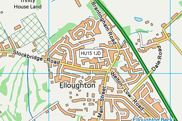 HU15 1JD map - OS VectorMap District (Ordnance Survey) HU15 1JD map - OS VectorMap District (Ordnance Survey)