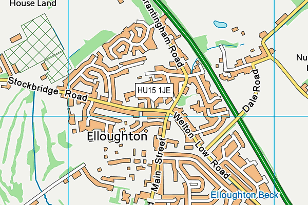HU15 1JE map - OS VectorMap District (Ordnance Survey) HU15 1JE map - OS VectorMap District (Ordnance Survey)