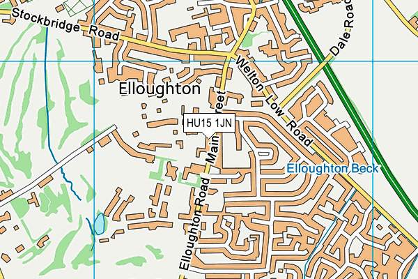 HU15 1JN map - OS VectorMap District (Ordnance Survey) HU15 1JN map - OS VectorMap District (Ordnance Survey)