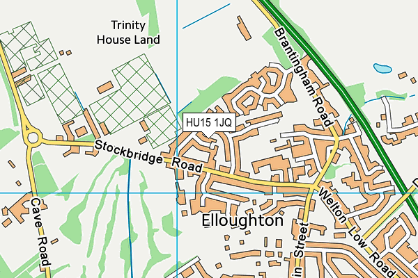 HU15 1JQ map - OS VectorMap District (Ordnance Survey)