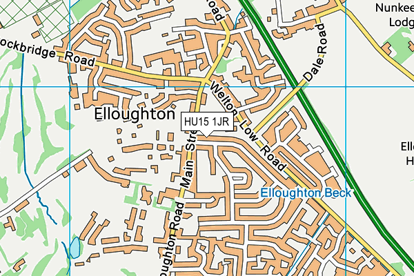 HU15 1JR map - OS VectorMap District (Ordnance Survey) HU15 1JR map - OS VectorMap District (Ordnance Survey)