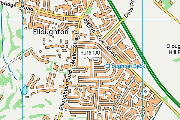 HU15 1JU map - OS VectorMap District (Ordnance Survey) HU15 1JU map - OS VectorMap District (Ordnance Survey)