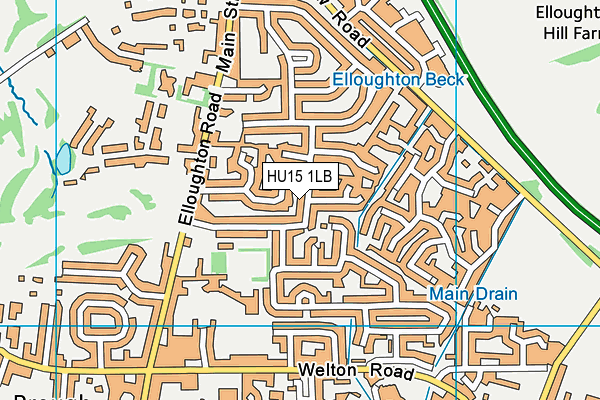 HU15 1LB map - OS VectorMap District (Ordnance Survey) HU15 1LB map - OS VectorMap District (Ordnance Survey)