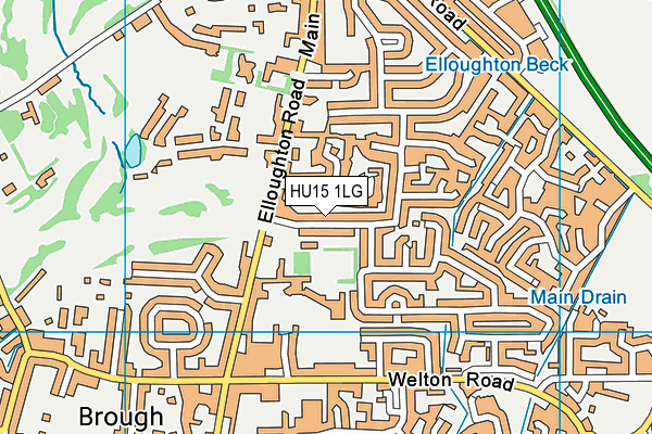 HU15 1LG map - OS VectorMap District (Ordnance Survey) HU15 1LG map - OS VectorMap District (Ordnance Survey)