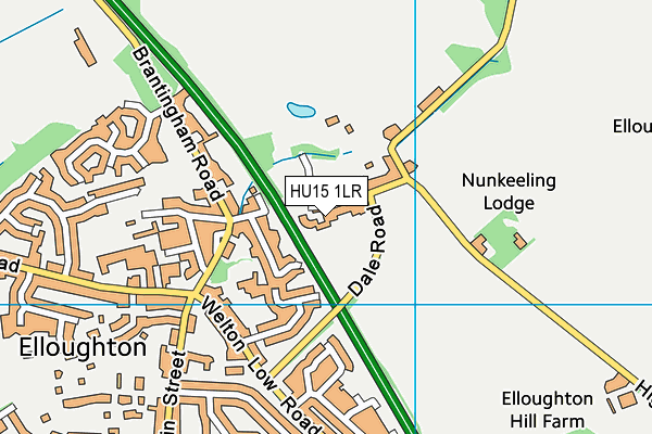HU15 1LR map - OS VectorMap District (Ordnance Survey)