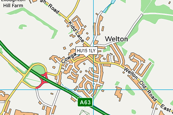 HU15 1LY map - OS VectorMap District (Ordnance Survey)