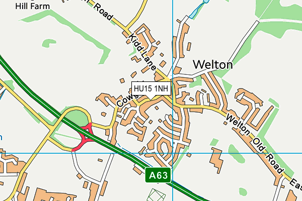 HU15 1NH map - OS VectorMap District (Ordnance Survey) HU15 1NH map - OS VectorMap District (Ordnance Survey)