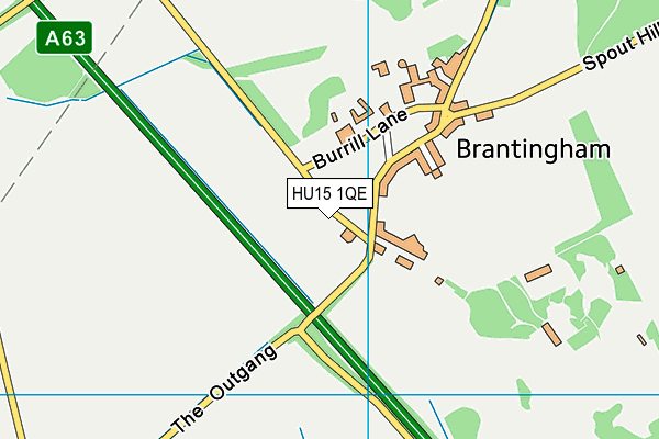 HU15 1QE map - OS VectorMap District (Ordnance Survey)