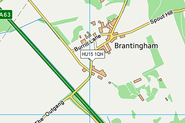 HU15 1QH map - OS VectorMap District (Ordnance Survey)