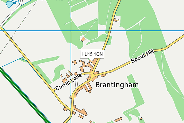 HU15 1QN map - OS VectorMap District (Ordnance Survey)