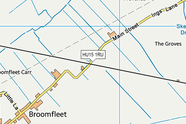 HU15 1RU map - OS VectorMap District (Ordnance Survey)