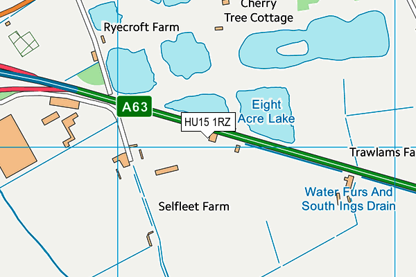 HU15 1RZ map - OS VectorMap District (Ordnance Survey) HU15 1RZ map - OS VectorMap District (Ordnance Survey)