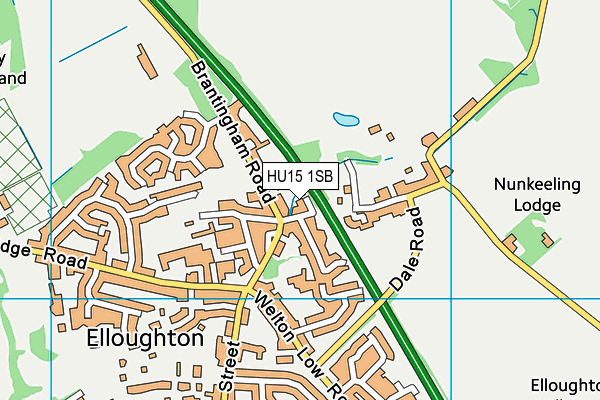 HU15 1SB map - OS VectorMap District (Ordnance Survey) HU15 1SB map - OS VectorMap District (Ordnance Survey)