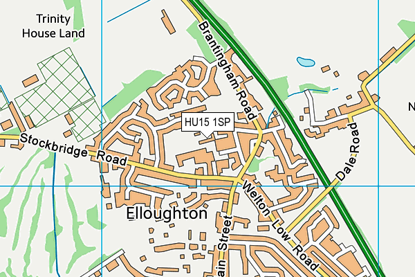 HU15 1SP map - OS VectorMap District (Ordnance Survey) HU15 1SP map - OS VectorMap District (Ordnance Survey)