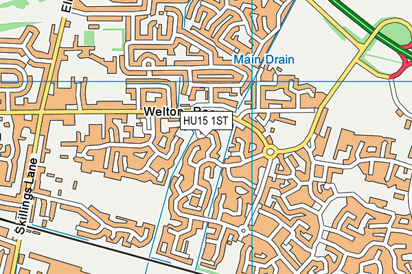 HU15 1ST map - OS VectorMap District (Ordnance Survey) HU15 1ST map - OS VectorMap District (Ordnance Survey)