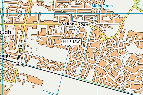 HU15 1SW map - OS VectorMap District (Ordnance Survey) HU15 1SW map - OS VectorMap District (Ordnance Survey)