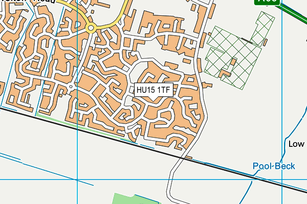 HU15 1TF map - OS VectorMap District (Ordnance Survey) HU15 1TF map - OS VectorMap District (Ordnance Survey)