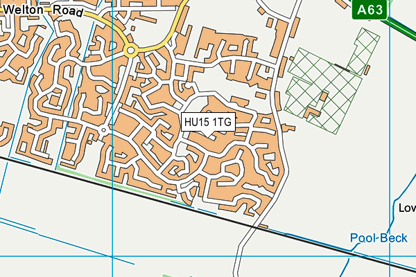 HU15 1TG map - OS VectorMap District (Ordnance Survey) HU15 1TG map - OS VectorMap District (Ordnance Survey)