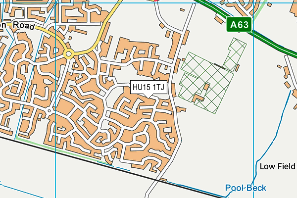 HU15 1TJ map - OS VectorMap District (Ordnance Survey) HU15 1TJ map - OS VectorMap District (Ordnance Survey)