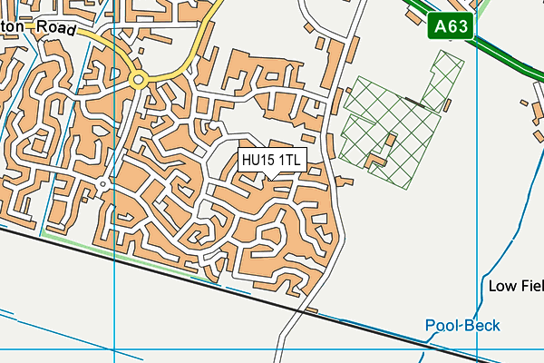 HU15 1TL map - OS VectorMap District (Ordnance Survey) HU15 1TL map - OS VectorMap District (Ordnance Survey)