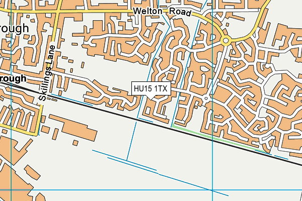 HU15 1TX map - OS VectorMap District (Ordnance Survey) HU15 1TX map - OS VectorMap District (Ordnance Survey)