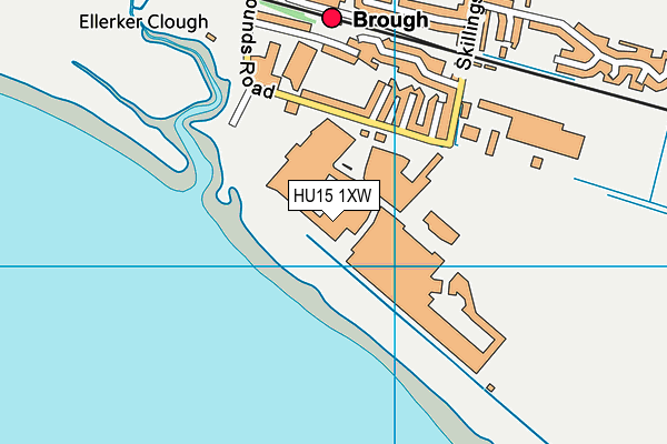 HU15 1XW map - OS VectorMap District (Ordnance Survey)