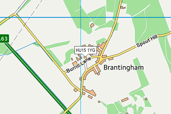 HU15 1YG map - OS VectorMap District (Ordnance Survey) HU15 1YG map - OS VectorMap District (Ordnance Survey)