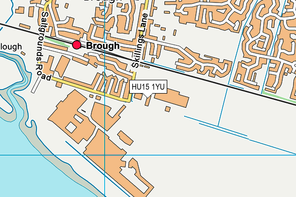 HU15 1YU map - OS VectorMap District (Ordnance Survey)