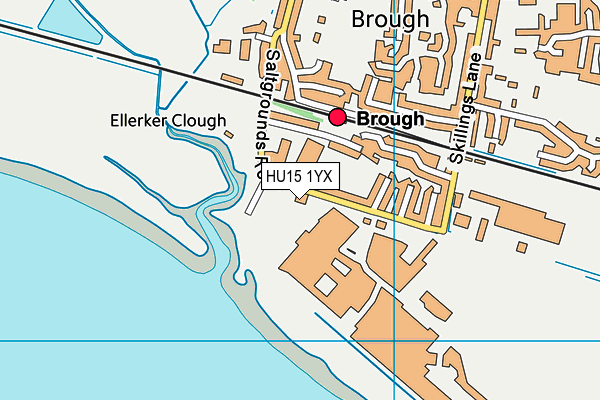HU15 1YX map - OS VectorMap District (Ordnance Survey)